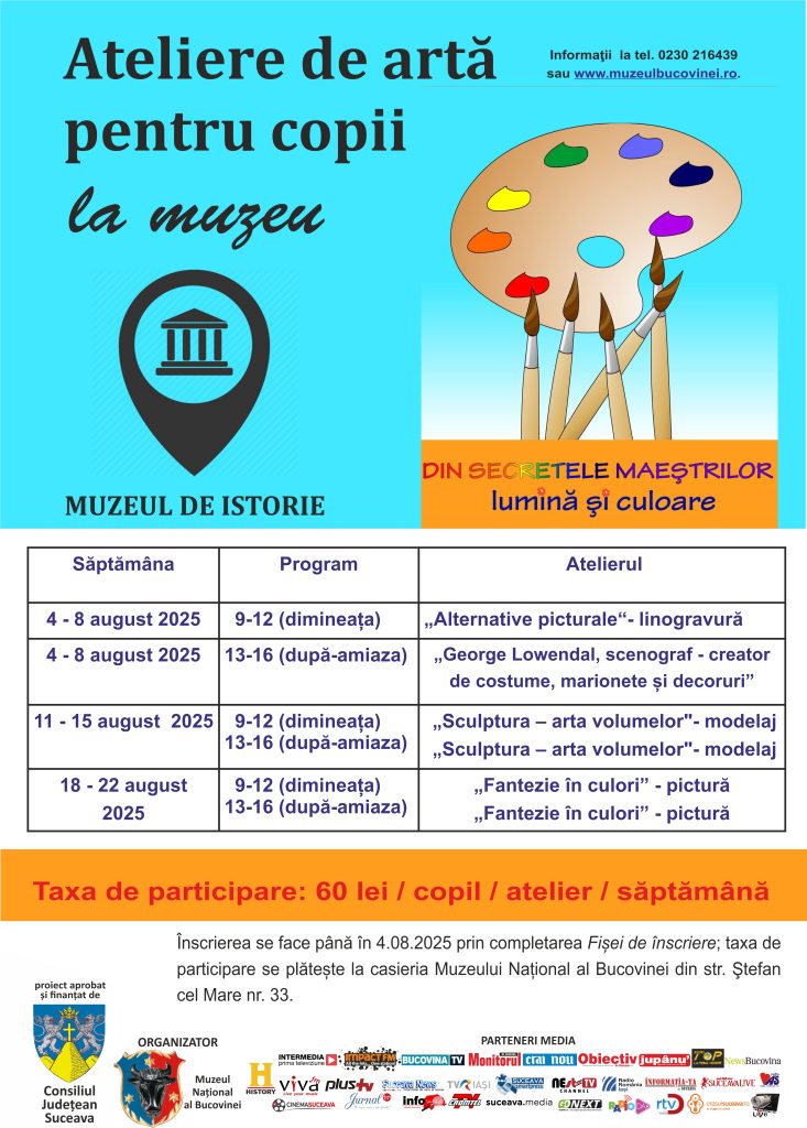 Programul de vară „Din secretele maeștrilor – lumină și culoare”