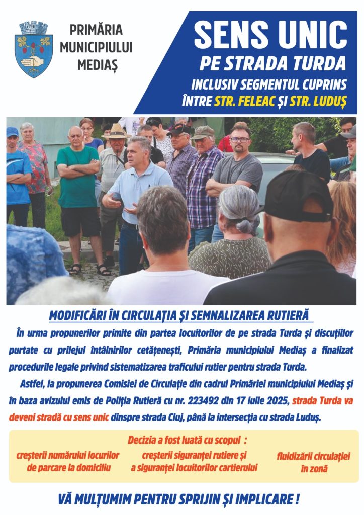 Primăria Mediaș a decis, în urma solicitărilor locuitorilor